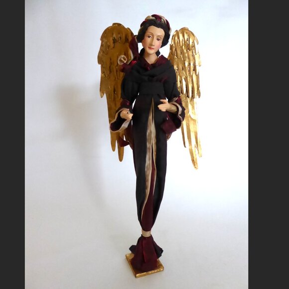 Jason Keith Christmas Other - VINTAGE 19” CHRISTMAS ANGEL GOLD WINGS HOLIDAY FIGURE STATUE